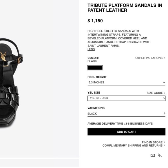 YSL tribute sandals heels - Picture 5 of 16